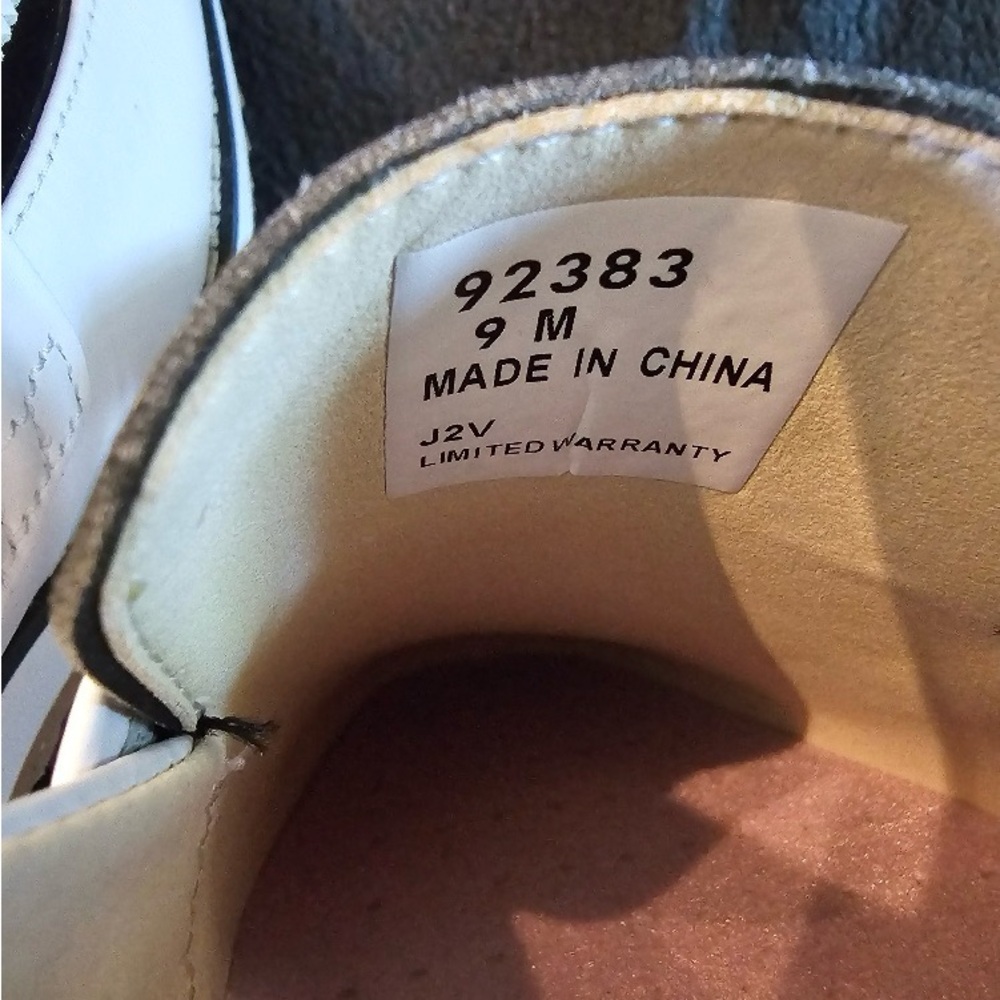 Women's White and Tan Athletic Shoes - Picture 3 of 3